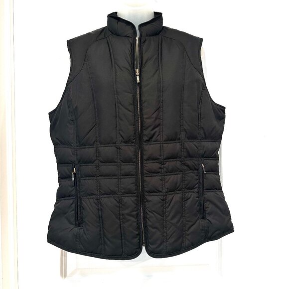 Eddie Bauer Women’s Black Goose Down Vest, Size L - Picture 1 of 15